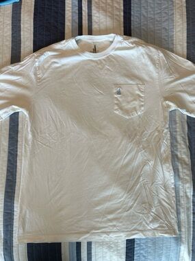 Johnnie-O Classic White Pocket Crewneck T-Shirt